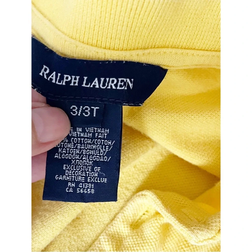 Ralph Lauren yellow ruffled hem dress 3T